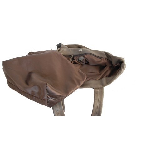 Sac Besace En Cuir Authentique Francesco Biasia - Vintage - Couleur Marron/Bordeaux - Occasion