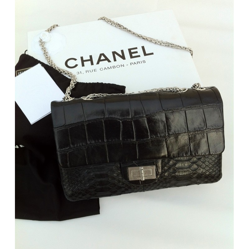 Sac Chanel Collector's Noir Alligator et Python