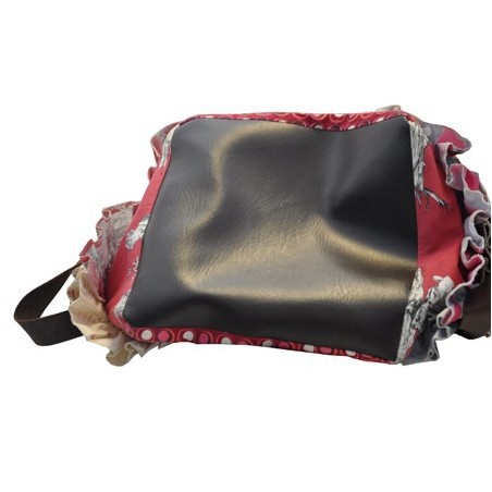 Sac Zippé Fait Main En Tissu Froufrou - Noir, Doré, Beige, Neuf Sans étiquette