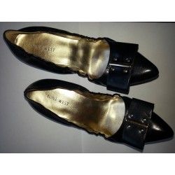 Nine West Thena Leather Stretch Flats