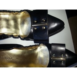 Nine West Thena Leather Stretch Flats