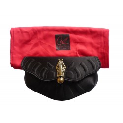 Pochette satin noir