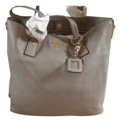 Sac shopping en cuir grainé